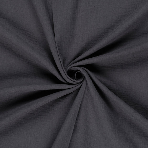 Musselin-Tagesdecke Farbmuster Dunkelgrau – eleganter Grauton aus weichem Musselin