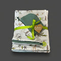 Premium Musselin Baby-Set im Safari-Look mit vielen Tieren und in Salbei