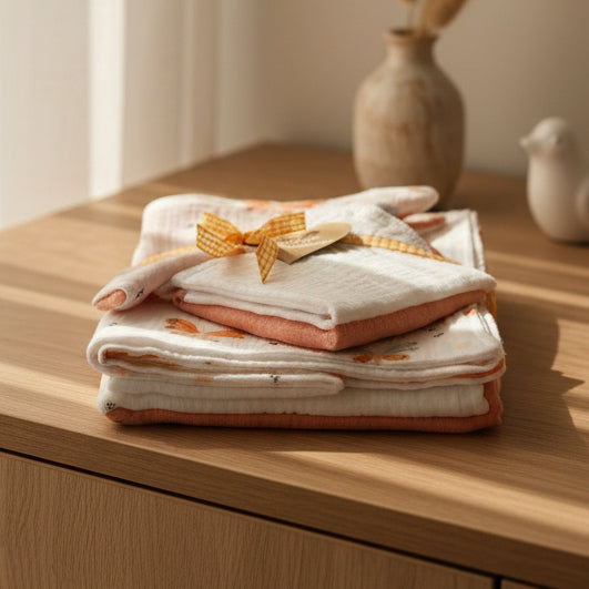 Premium Musselin Baby-Set als Geschenk für die Erstausstattung