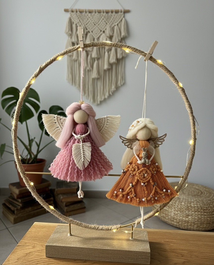 Makramee Wandbehang im modernen Boho-Stil